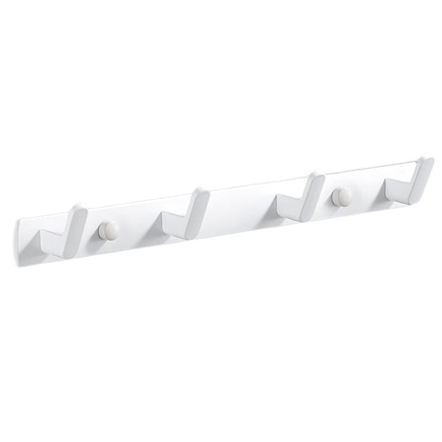 Perchero elegante de aleación de aluminio para abrigos y toallas, solución de almacenamiento a prueba de óxido para montaje en pared para baño, dormitorio, cocina y entrada