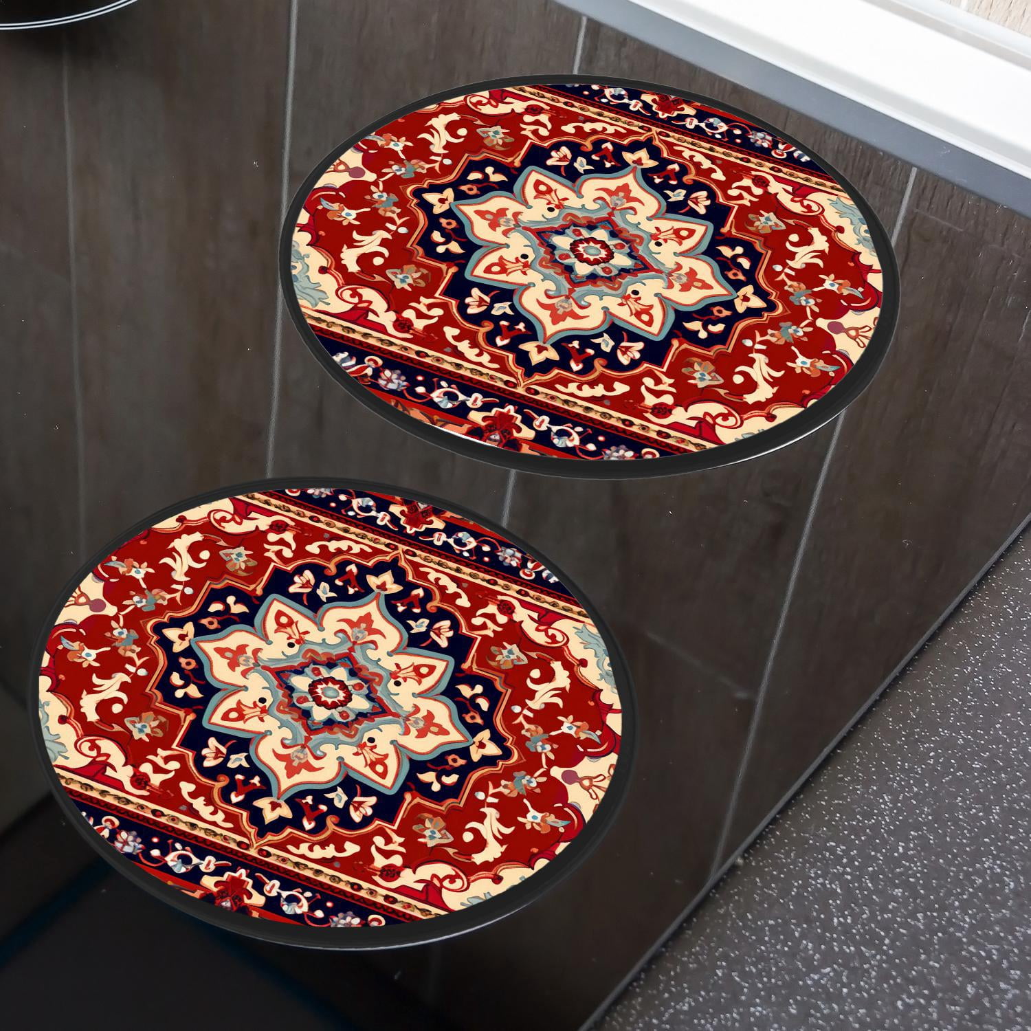 Stove Burner Covers 4 Pcs for Home Decor Cooktop Decorative ,Abstract tribal modern ornament background Drawing, Round Electric Stove Burner Covers 8Inch And 10Inch