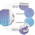 thumbnail image 6 of Ombre Blue Purple Waterproof Fabric Shower Curtain, Colorful Painting Waterproof Fabric Shower Curtain for Bathroom Curtains Bathtubs Hotel Washable Shower Curtains with 12 Hooks Extra Long 72x96, 6 of 8