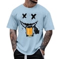 thumbnail image 2 of T Shirts for Men 2026 Summer Casual Short Sleeve Crewneck Ghost Face Drinking Graphic Tees Lover Tshirt, 2 of 4
