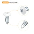 thumbnail image 4 of ST2x6mm White Screws Self Tapping Screws, 100 Pack Pan Head Phillips Wood Screws for Woodworking, 4 of 5