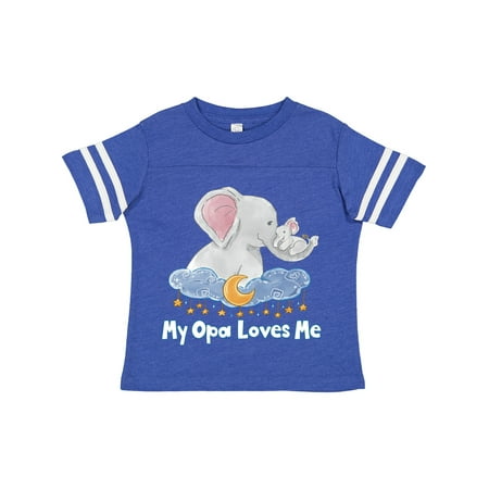 

Inktastic My Opa Loves Me Cute Elephants Clouds Moon and Stars Gift Toddler Boy or Toddler Girl T-Shirt