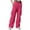 Purple, variant on Women Solid Color With Elastic Waist Casual Clothes Pockets Full Length Pants Blue L