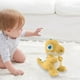 thumbnail image 5 of Almohada de juguete de peluche de dinosaurio de ojos grandes | Peluche corto ultra suave | Relleno de algodón | Cubierta de cremallera desmontable | Peluche decorativo | Verde y amarillo |, 5 of 5