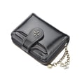 thumbnail image 1 of Cartera de moda de cuero PU Qarigey con cremallera de gran capacidad negro, 1 of 6