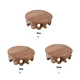 thumbnail image 3 of Destyer Wooden Base Stable Smooth Vintage Exquisite Figurines Stand Clear Texture Pedestal Craft Home Teapot Room Stores 10cm, 3 of 6