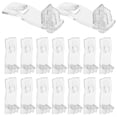 thumbnail image 1 of Shisuyan 30Pcs Clear Plastic Shelf Support Pegs Transparent Locking Shelf Pins for Kitchen Cabinet Bookcase Furniture, 1 of 9