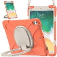 thumbnail image 2 of For iPad Air 3 10.5 Inch 2019/iPad Pro 10.5 Inch 2017 Case, 360 Rotatable Handle Stand, Shoulder Strap, Drop-Proof Design, Coral Orange, 2 of 7