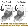 thumbnail image 4 of Dispensador de agua automático para mascotas, no eléctrico, para perros, de tamaño mediano, dispensador de agua potable, cuenco para comida para mascotas y gatos, comida, azul, 4 of 5