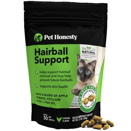 UPC: 0850038728076 | Dual Texture Hairball Support Supplement for Cats (Chicken Flavor)