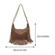thumbnail image 2 of Bolso Hobo Minimalista Con Flecos Hombro Borlas PU Gran Capacidad para Mujer Viajes Uso Diario, 2 of 8