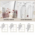 thumbnail image 5 of Red Spring Floral Swag Valances for Windows, Kitchen Curtains 36 Inch Length 2 Panels Set, Elegant Pastoral Flowers Watercolor Short Curtains for Small Windows Rod Pocket Cafe Curtains Drapes 28"x36", 5 of 8
