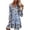 A-Light Blue335, variant on SONXAHE Women's Tiered-Hem Short Dress Long-Sleeve Daily Casual V-Neck Sundress