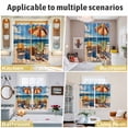thumbnail image 6 of Coastal Beach Kitchen Curtains 63 Inch Length, Vintage Summer Ocean Sea Wave Oil Painting Grommet Top Bedroom Living Room Curtains, Light Filtering Cafe Curtain Drapes 2 Panels Set 104''x63'', 6 of 9