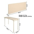 thumbnail image 6 of COSCO 20" x 48" Vinyl Top Serving Folding Table, Antique Linen, 6 of 6
