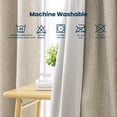 thumbnail image 5 of Sleep Zone 100% Blackout Curtains for Bedroom Full Light Blocking Curtains, Two-Sided Reversible Window Curtain for Living Room 2 Panels, 52" x 63" Coffee, 5 of 8