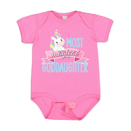

Inktastic Most Magical Goddaughter- Cute Unicorn Gift Baby Girl Bodysuit