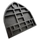 thumbnail image 4 of Estante de madera en miniatura para objetos de colección, organizador con múltiples compartimentos para joyas Negro, 4 of 9