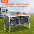 thumbnail image 4 of VEVOR Portable Camp Kitchen, Height Adjustable, Easy Assembly Foldable Table with Portable Bag, MDF Surface, Perfect for Outdoor Picnics, Barbecues, Camping, and RV Trips, 4 of 9
