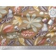 thumbnail image 2 of Soimoi Moss Georgette Fabric Bird & Leaves Printed Fabric 1 Yard 42 Inch Wide, 2 of 3