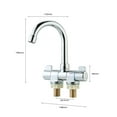 thumbnail image 3 of Foldable RV Rotating Two Handle Deck/Wall Mounted RV Kitchen Hot and Cold Water Mixer Tap for Motorhome Travel Trailer, 3 of 7