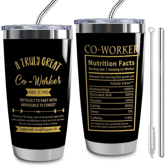 Coworker Gifts Tumbler for Women Men,20 oz Stainless Steel Insulated Tumblers with Lid, Coworker Leaving Gifts, Going Away Gift for Coworker (co-worker)