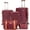 Red, variant on Rosamo 5 Piece Expandable Hard Shell Luggage,20/24/28 Inch Lightweight Suitcase with TSA Lock Spinner Wheel and Travel Bag,PC ABS Material