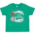 thumbnail image 3 of Inktastic Happy Easter with Cross and Flowers Boys or Girls Toddler T-Shirt, 3 of 5