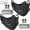 Black, variant on Reusable Half Face Mask with Filter, Outdoor Cycling Sports Mask, Gray