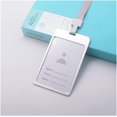 thumbnail image 1 of Work Card Set Aluminum Alloy Work Name Card Business Work Card Badge Lanyard Hot Vertical Metal Business Case Exquisite Workmanship, Convenient and Durable (Color : Silver), 1 of 6
