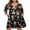 Flower40, variant on VEPKUL V Neck Plus Size Dresses 3/4 Sleeve Casual Loose Swing Fall Dress with Pockets Flower42_4X
