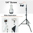 thumbnail image 4 of 90" Light Stand Tripod W Reflector Disc Holder Clip For Reflector Diffuser for Studio, Portrait, Video Shooting, 4 of 16