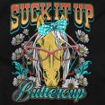 thumbnail image 2 of Funny Horse Suck It up Buttercup Toddler Little Girl Graphic Tee Shirt Brisco Brands 6M, 2 of 4