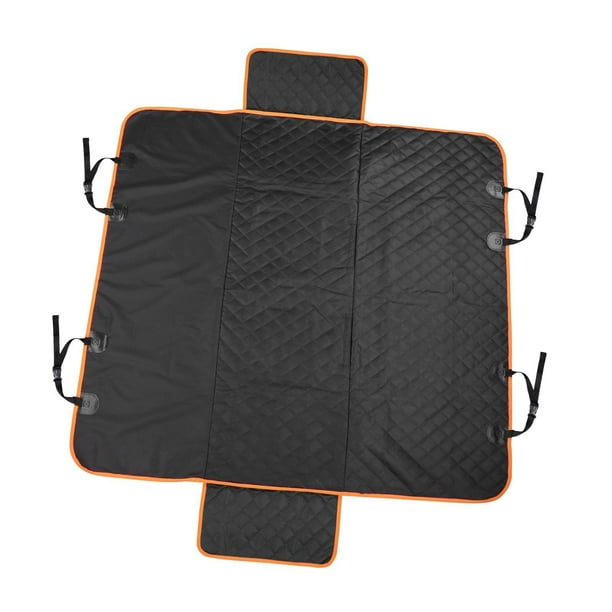 Funda para asiento trasero de perro, impermeable, para perros y gatos, para coche, camión, SUV. Borde naranja A