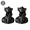 Black, 2 pieces per set, variant on Nordic Geometric Flower Vase, Unbreakable Matte Origami Decorative Vase for Modern Home Decor and Centerpiece