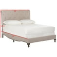 thumbnail image 5 of SAFAVIEH Hathaway Modern Tufted Bed Frame with Nail Heads, Twin Taupe, 5 of 8