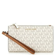 Michael Kors Vanilla/Brown Ladies Adele Logo Smartphone Wristlet