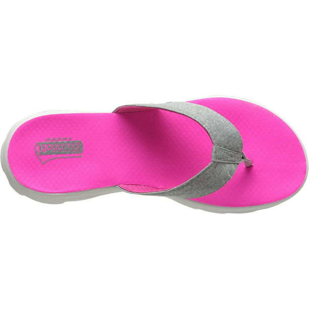 Embrión reducir interferencia Skechers Performance Women's Athletic Shoes Go Walk Move Solstice Flip Flop ,Gray/Pink,9 m US - Walmart.com