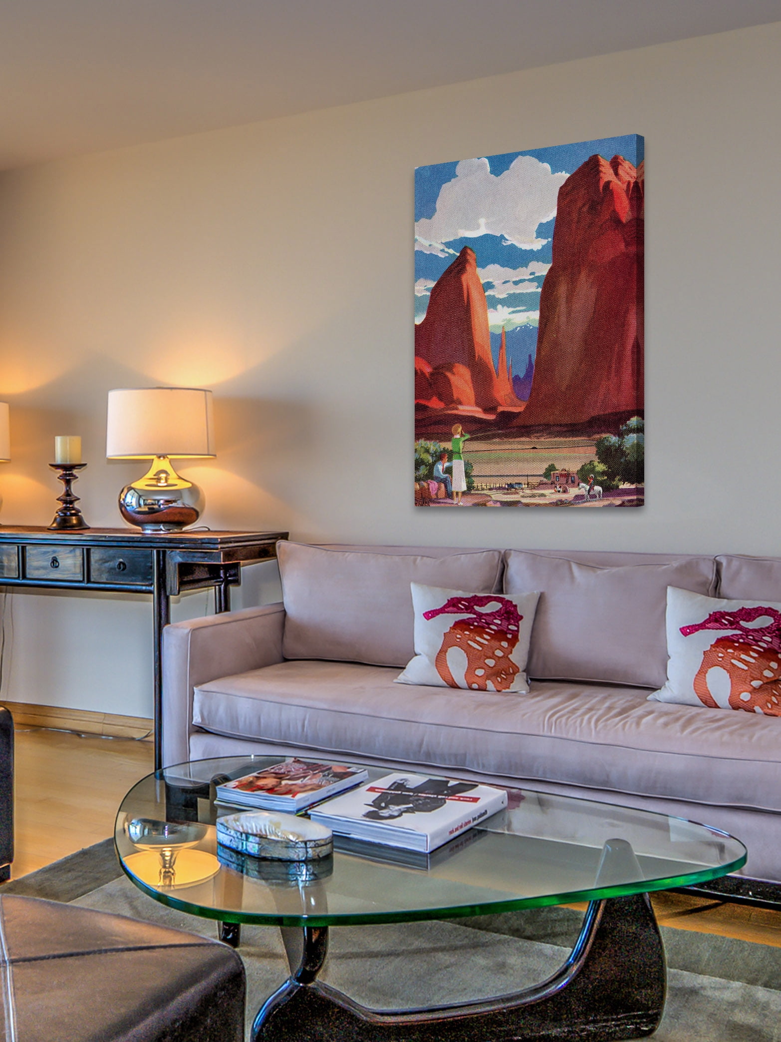 "Red Rocks" Painting Print on Wrapped Canvas