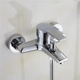 thumbnail image 4 of Zinc Alloy Basin Faucet, Chrome Wall Mounted Hot And Cold Water Double Spout Mixer Tap For Bathroom Shower Sink Bathtub -Modern  Design, 4 of 7
