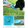 thumbnail image 2 of Bouteille d'Eau Portable 3-en-1 600ml Bleue avec Rangement Alimentaire et Porte-Sac à Excréments - Distribution à un Bouton, Séparation Sec-Humide, Résistant à Haute Température, Design Pliable pour Promenade de Chien, Randonnée et Extérieur, 2 of 6