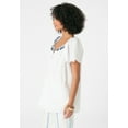 thumbnail image 3 of Roaman's Women's Plus Size Embroidered Ruffle Blouse, 3 of 3