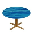 thumbnail image 3 of JEUXUS  Ocean Waves Blue Round Tablecloth Ocean Tablecloth Sea Theme Picnic Table Cover Waterproof Round Table Cover Stain Resistant Water Table Cloth for Beach Pool Birthday, 3 of 7