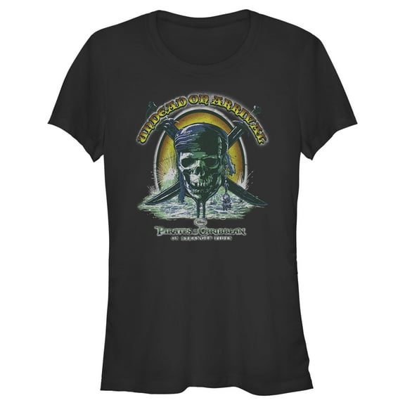 Junior's Pirates of the Caribbean: On Stranger Tides Undead on Arrival Skull Logo  Graphic Tee Black Small