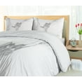 thumbnail image 5 of Ambesonne Marble Print Duvet Cover Set, Natural Texture, 2-Calking, Grey White Dust, 5 of 7