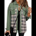 thumbnail image 2 of Chaqueta Vaquera Estilo Boyfriend, Informal, de Larga, con Botones y Bolsillos, para Mujer Verde L, 2 of 9