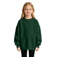 thumbnail image 2 of Ruyang Youth Girls Oversized Sweatshirt Drop Shoulder Crewneck Kids Long Sleeve Pullover Soft Polyester Casual Basic Tops, 2 of 9
