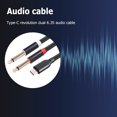 thumbnail image 4 of Cable de audio Tipo-C a doble 6.35 Cable Y Splitter Adapter para consola mezcladora de computadora portátil FLhrweasw El nuevo, 4 of 9