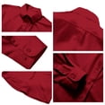 thumbnail image 6 of Satingcolo Mens Dress Shirts Long Sleeve Button Down Shirt Stretch Wrinkle Free Untucked Shirts for Men Business Casual,Wine M, 6 of 6