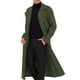 thumbnail image 4 of Abrigo de invierno para hombres Inspire Chic, abrigo de doble botonadura con solapa de muesca, color sólido, verde oliva, 4 of 7